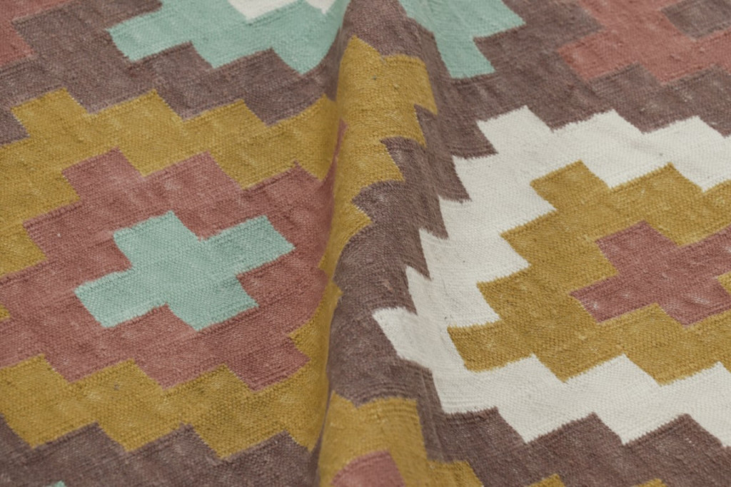 Contemporary Dhurrie Striped Rug