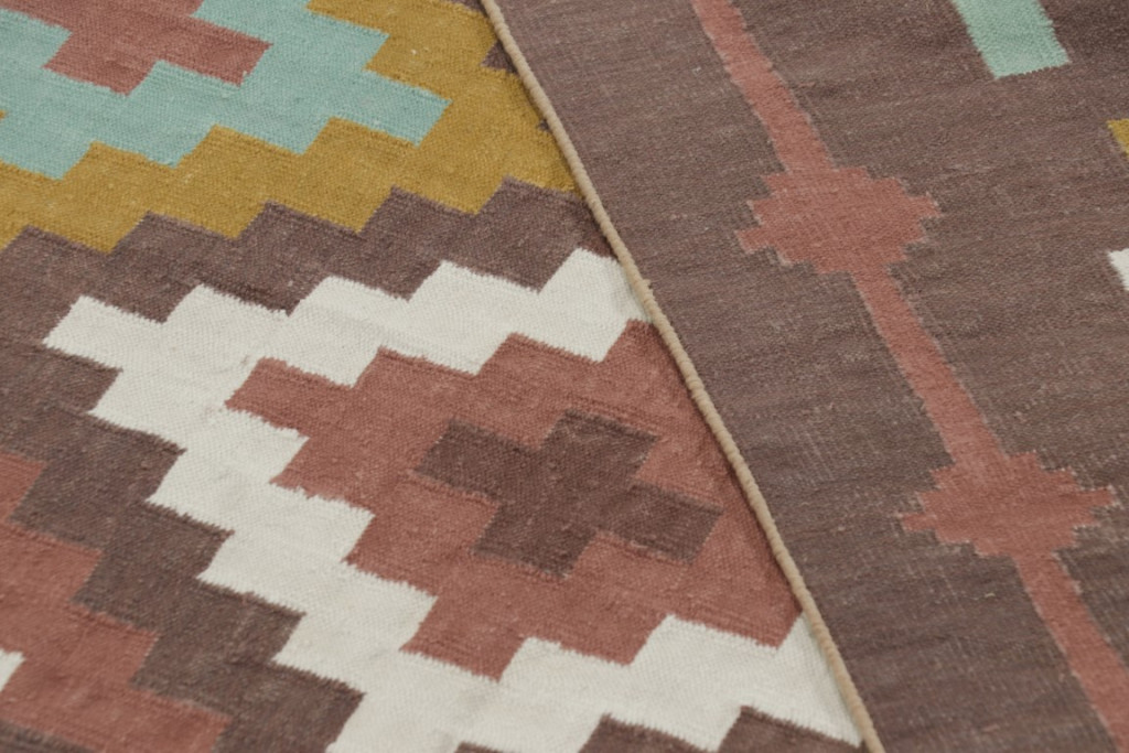 Contemporary Dhurrie Striped Rug