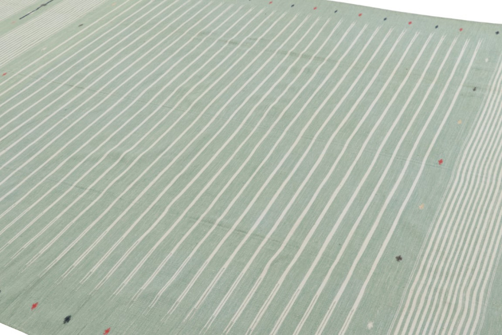 Contemporary Dhurrie Striped Rug