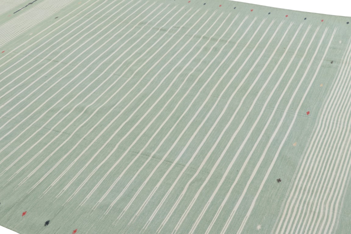 Contemporary Dhurrie Striped Rug