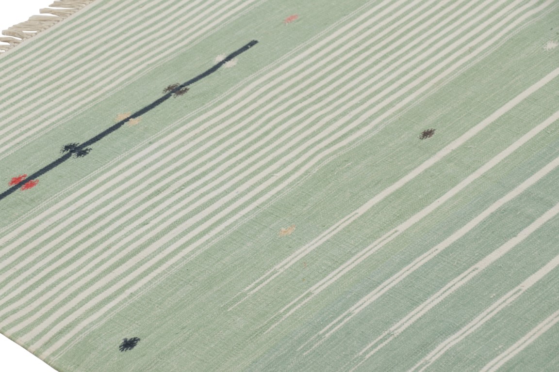 Contemporary Dhurrie Striped Rug