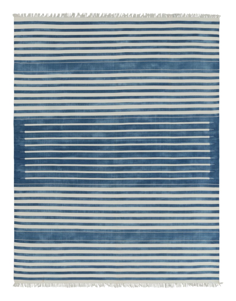 Contemporary Dhurrie Striped Rug