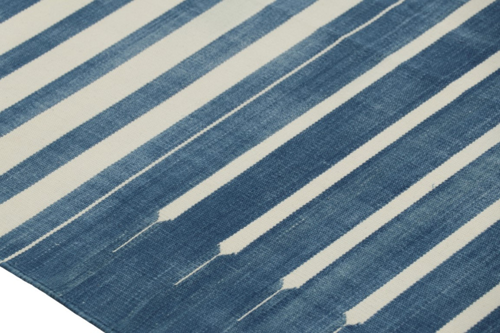 Contemporary Dhurrie Striped Rug