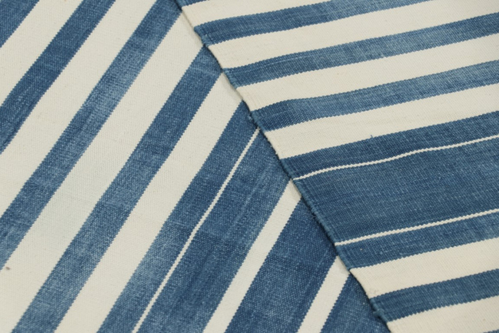 Contemporary Dhurrie Striped Rug