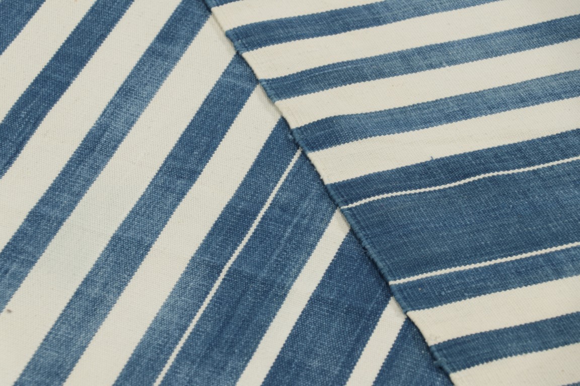 Contemporary Dhurrie Striped Rug