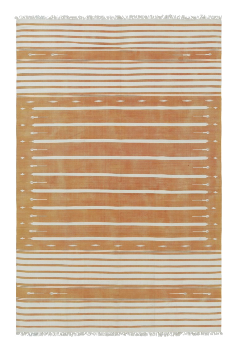 Contemporary Dhurrie Striped Rug