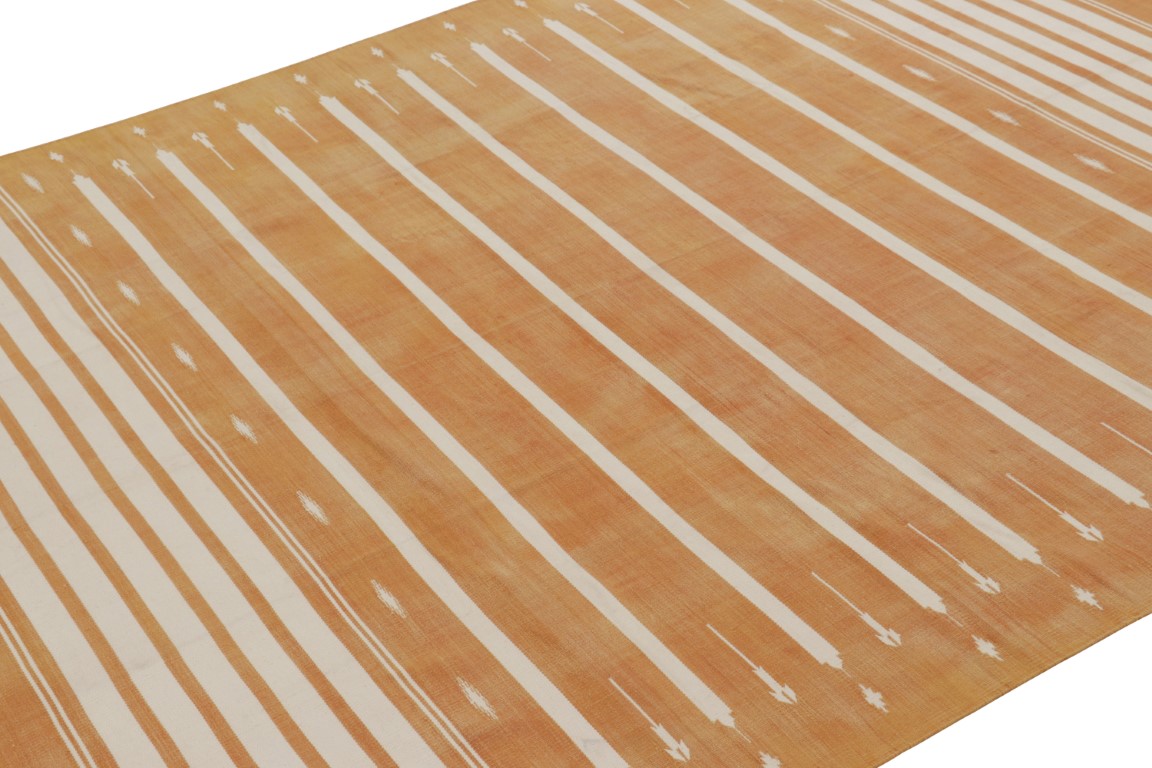 Contemporary Dhurrie Striped Rug