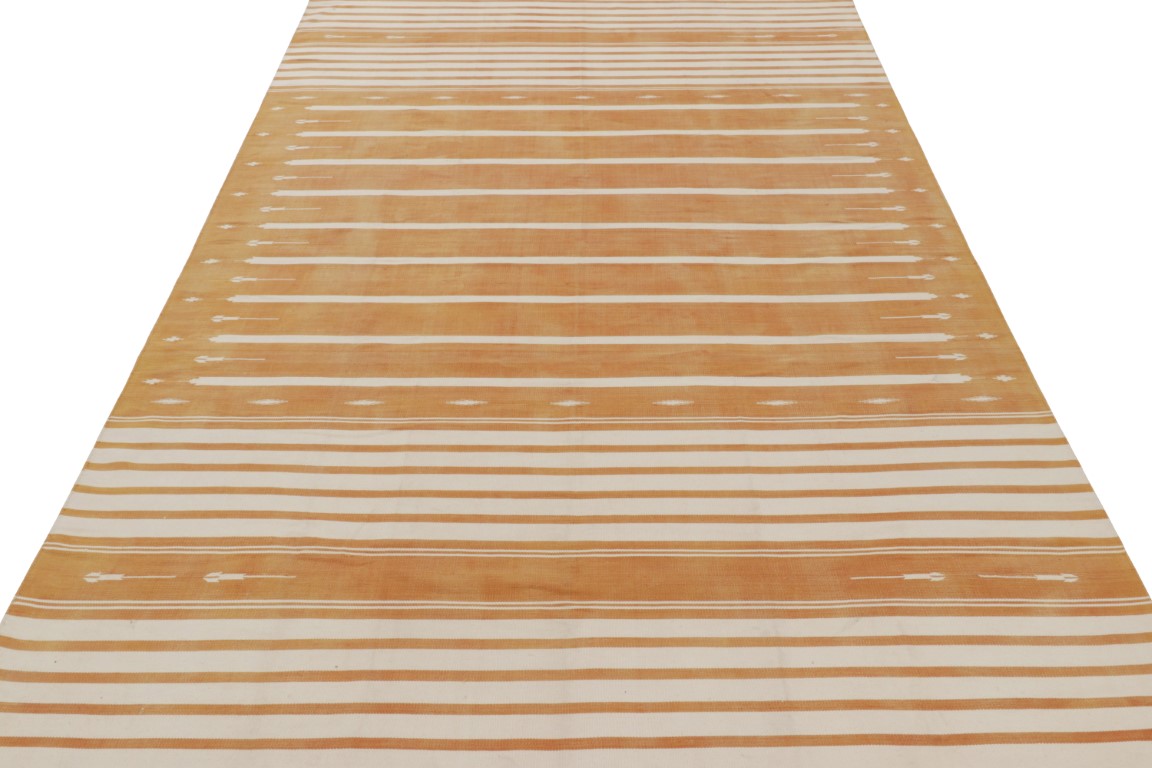 Contemporary Dhurrie Striped Rug
