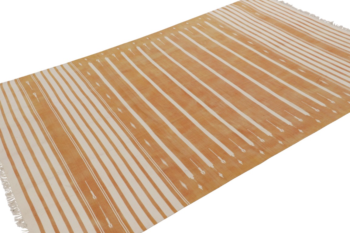 Contemporary Dhurrie Striped Rug