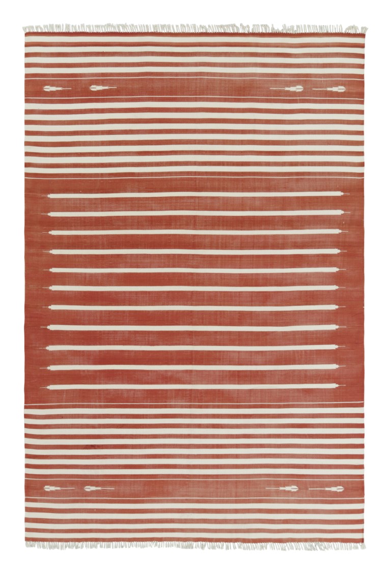 Contemporary Dhurrie Striped Rug