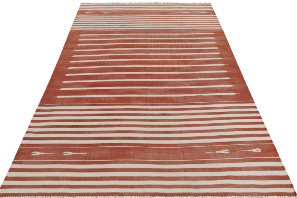 Contemporary Dhurrie Striped Rug