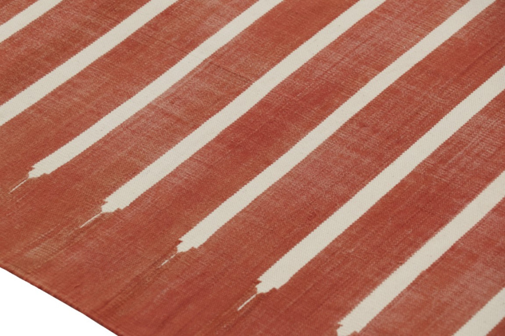 Contemporary Dhurrie Striped Rug