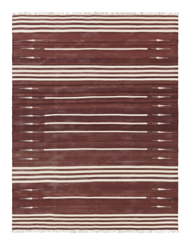 Contemporary Dhurrie Striped Rug