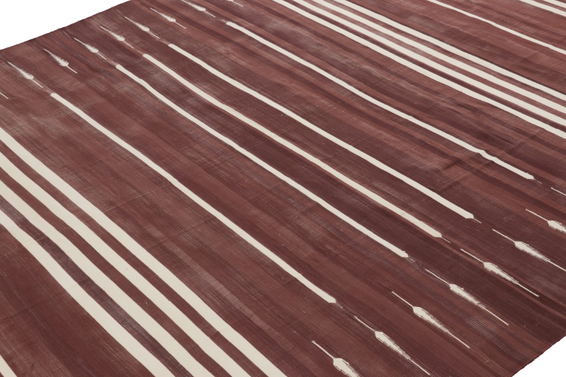 Contemporary Dhurrie Striped Rug