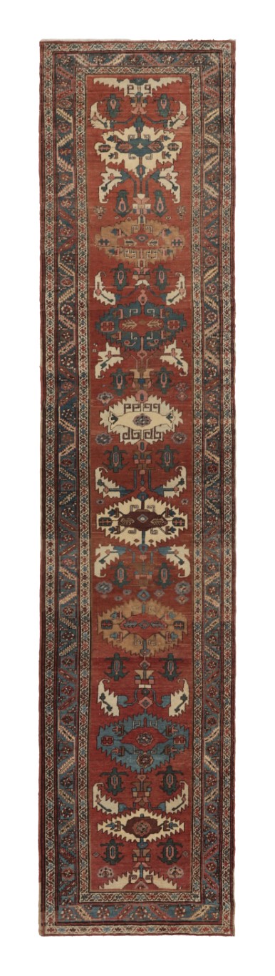 Antique Persian Serapi Medallion Rug