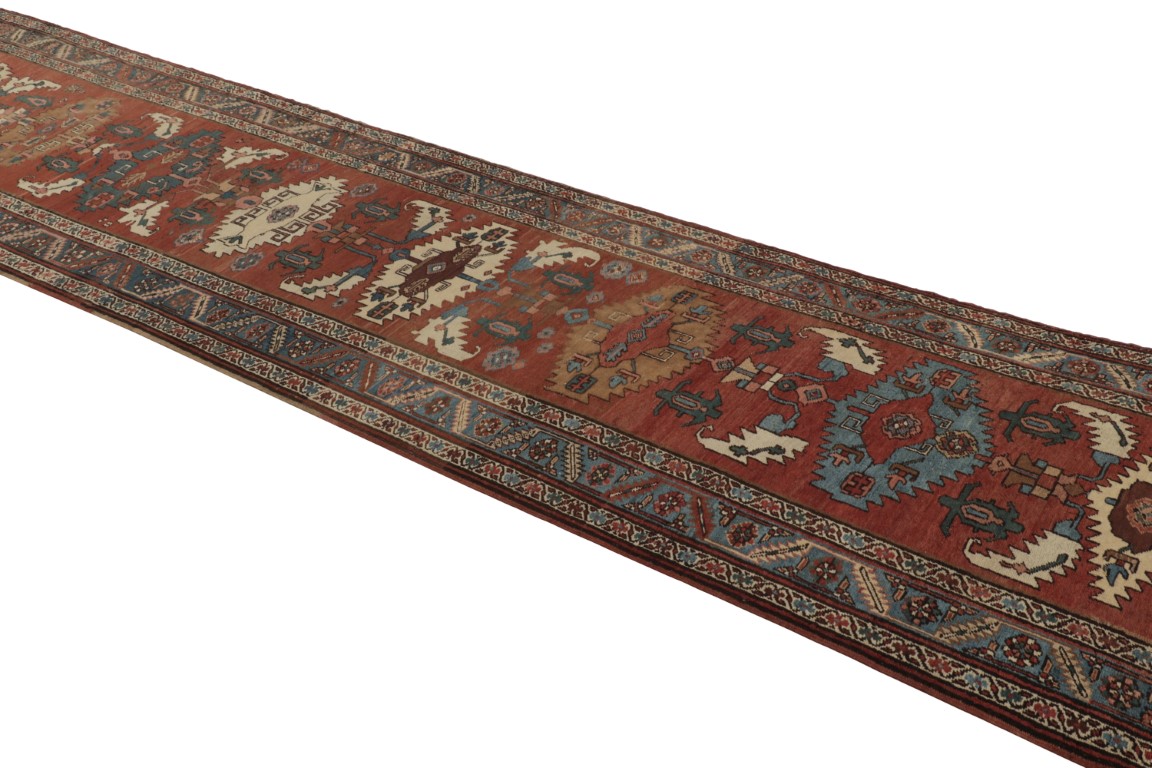 Antique Persian Serapi Medallion Rug