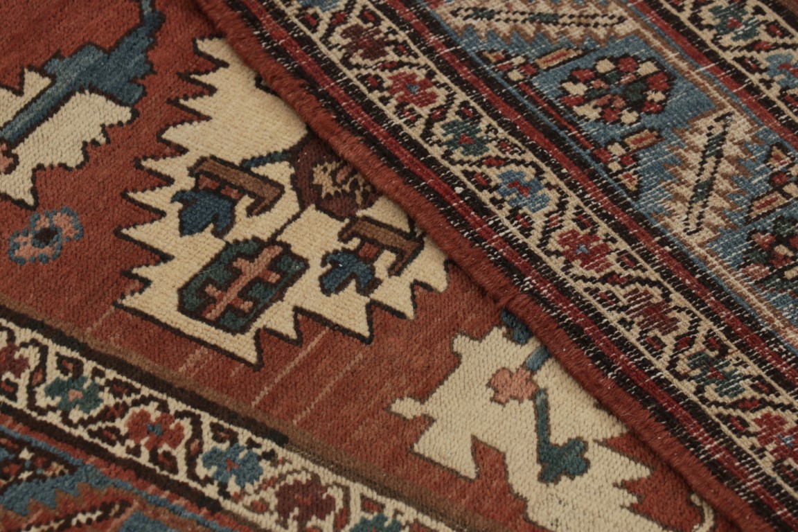 Antique Persian Serapi Medallion Rug