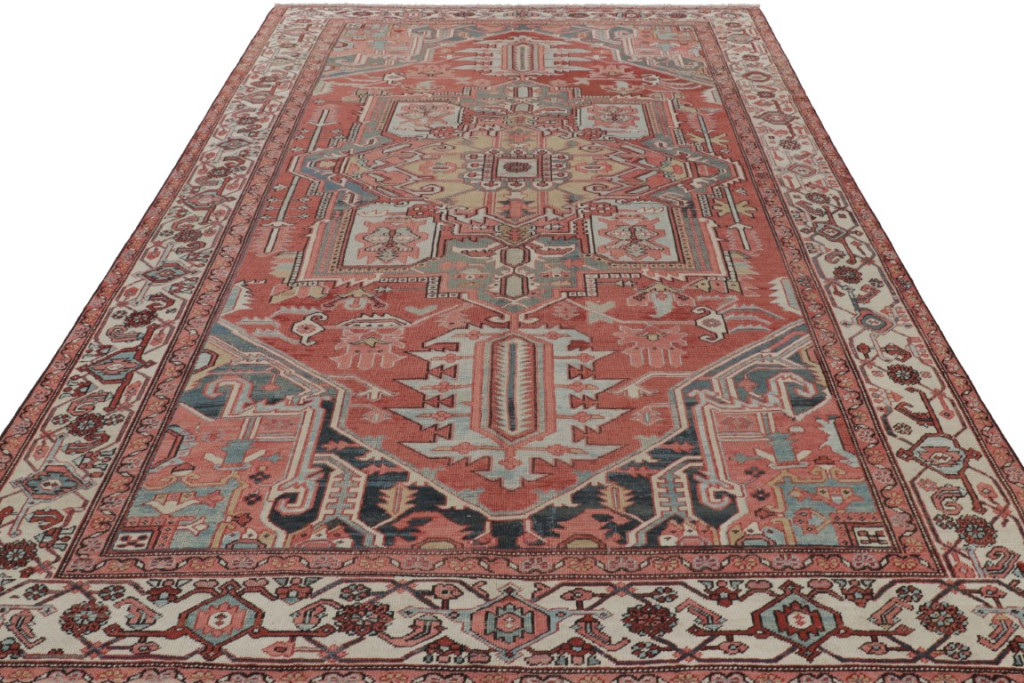 Antique Persian Heriz Medallion Rug
