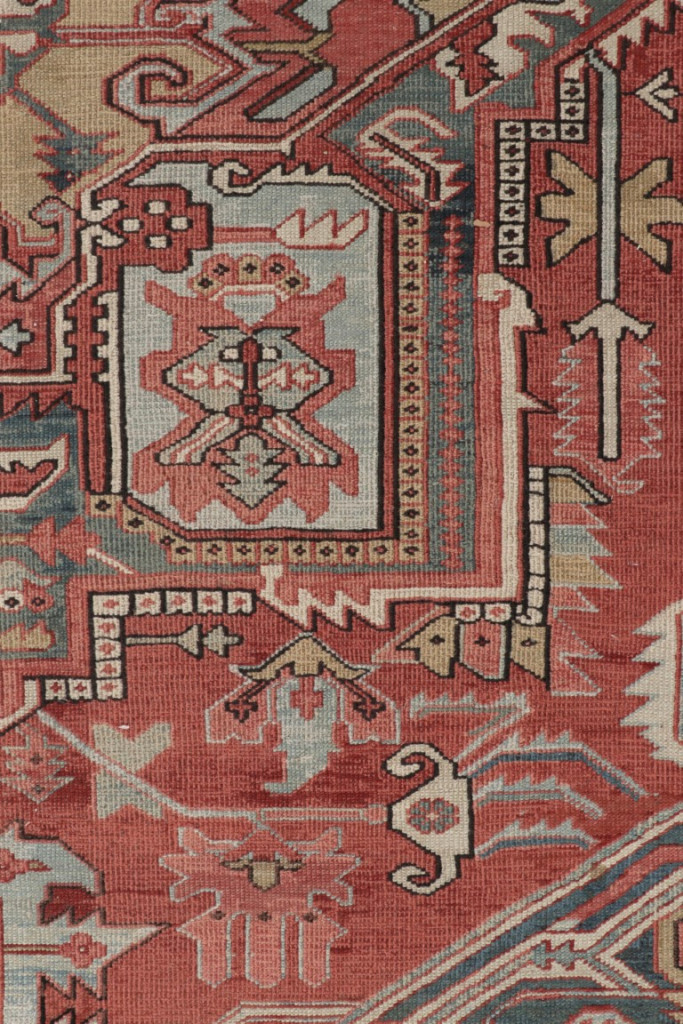 Antique Persian Heriz Medallion Rug