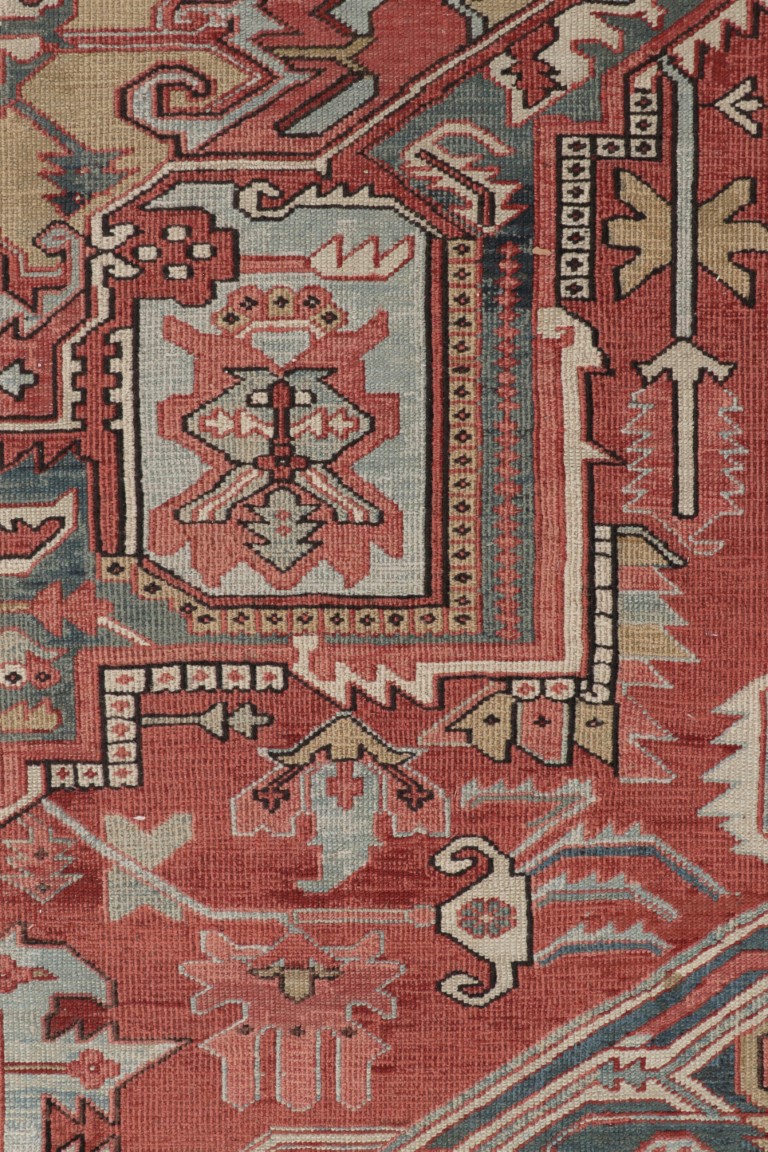 Antique Persian Heriz Medallion Rug