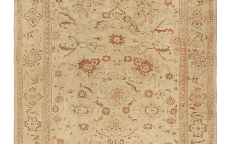 Oversized Antique Persian Sultanabad Floral Rug