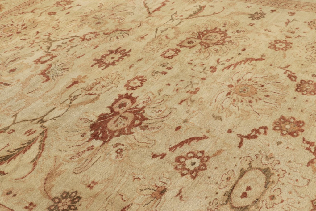 Oversized Antique Persian Sultanabad Floral Rug