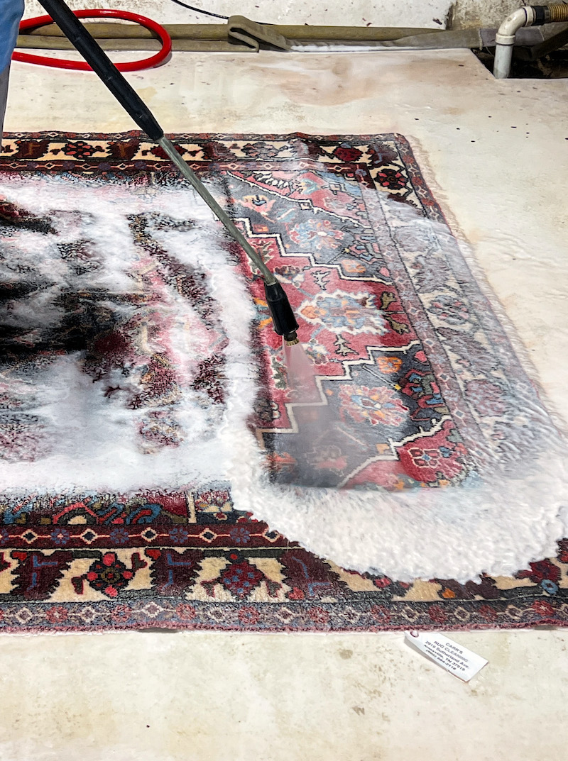 rinsing rug care for handmade rugs