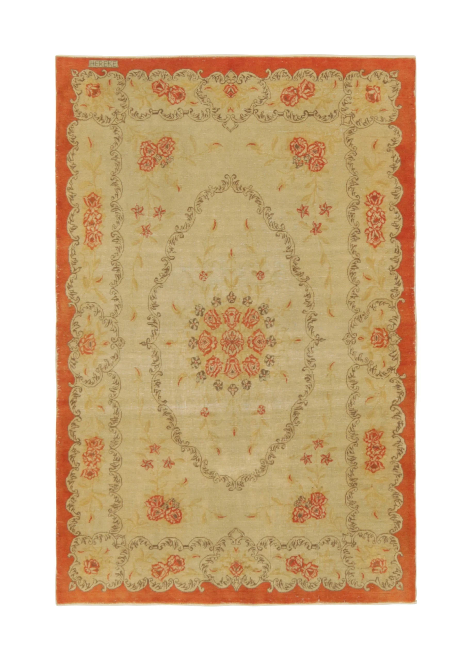 Vintage Turkish Floral Rug