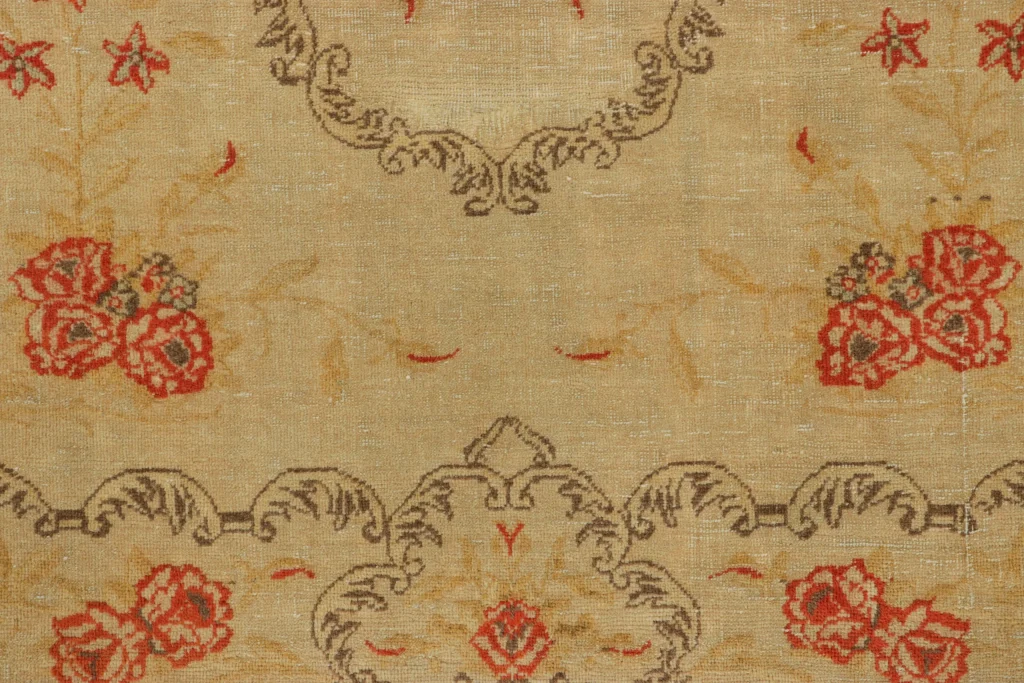 Vintage Turkish Floral Rug