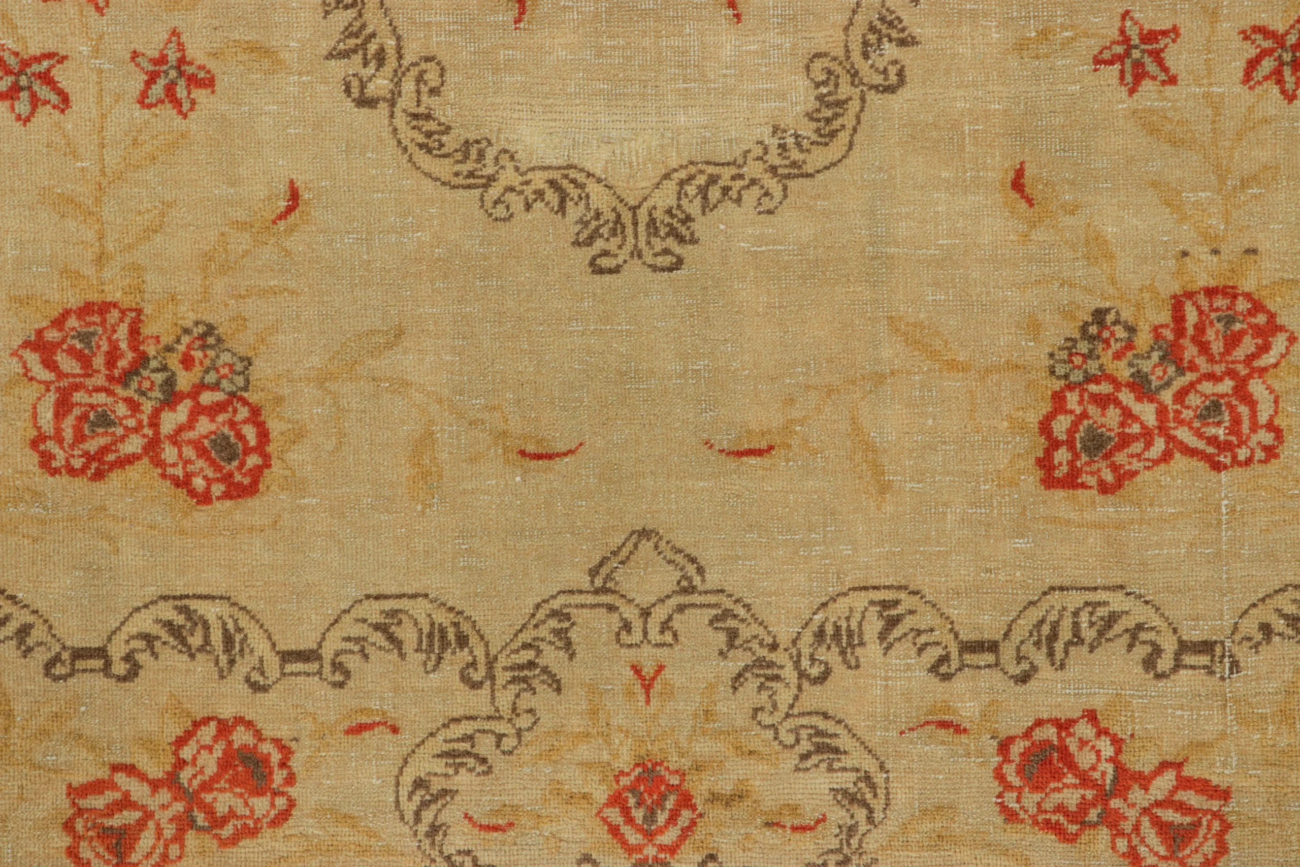 Vintage Turkish Floral Rug