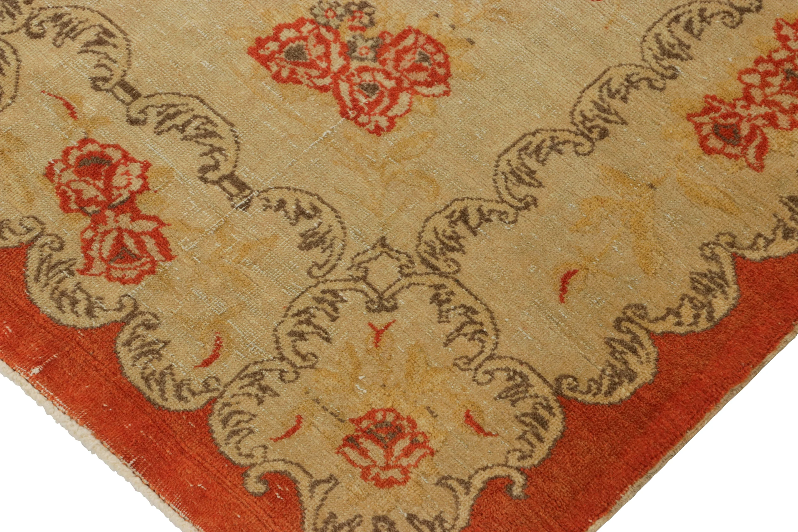 Vintage Turkish Floral Rug