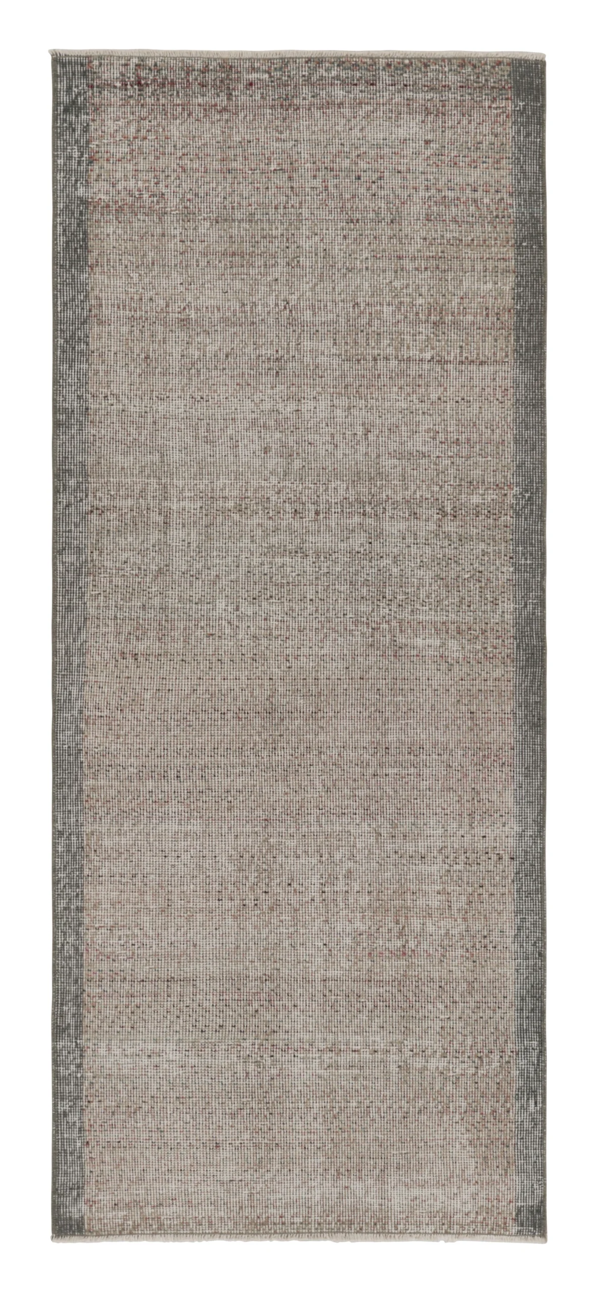 Vintage Turkish Solid Runner Rug