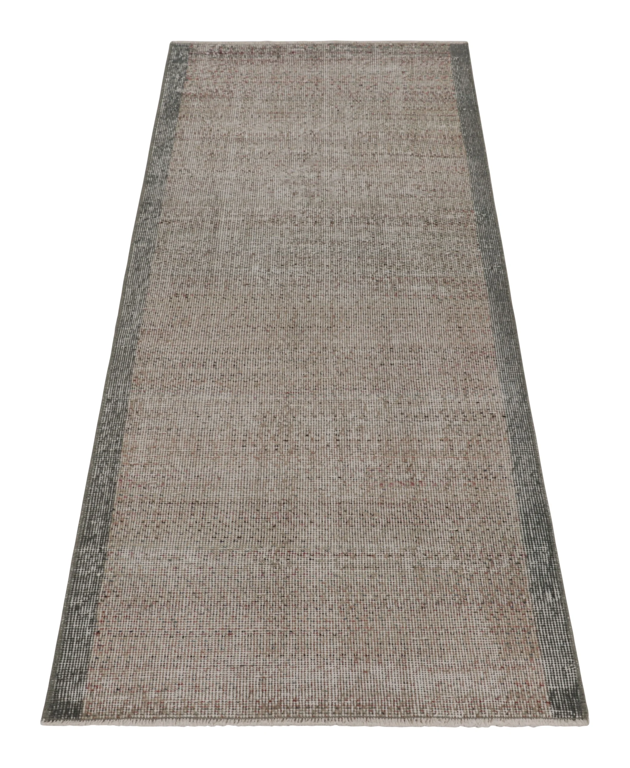 Vintage Turkish Solid Runner Rug