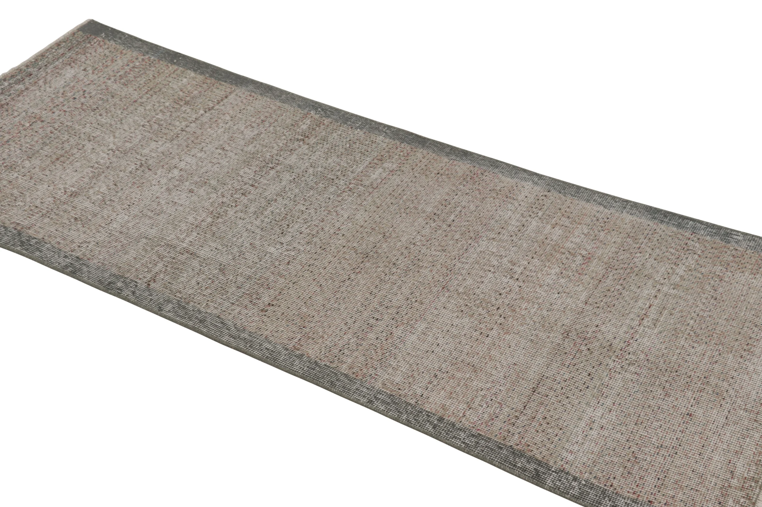 Vintage Turkish Solid Runner Rug