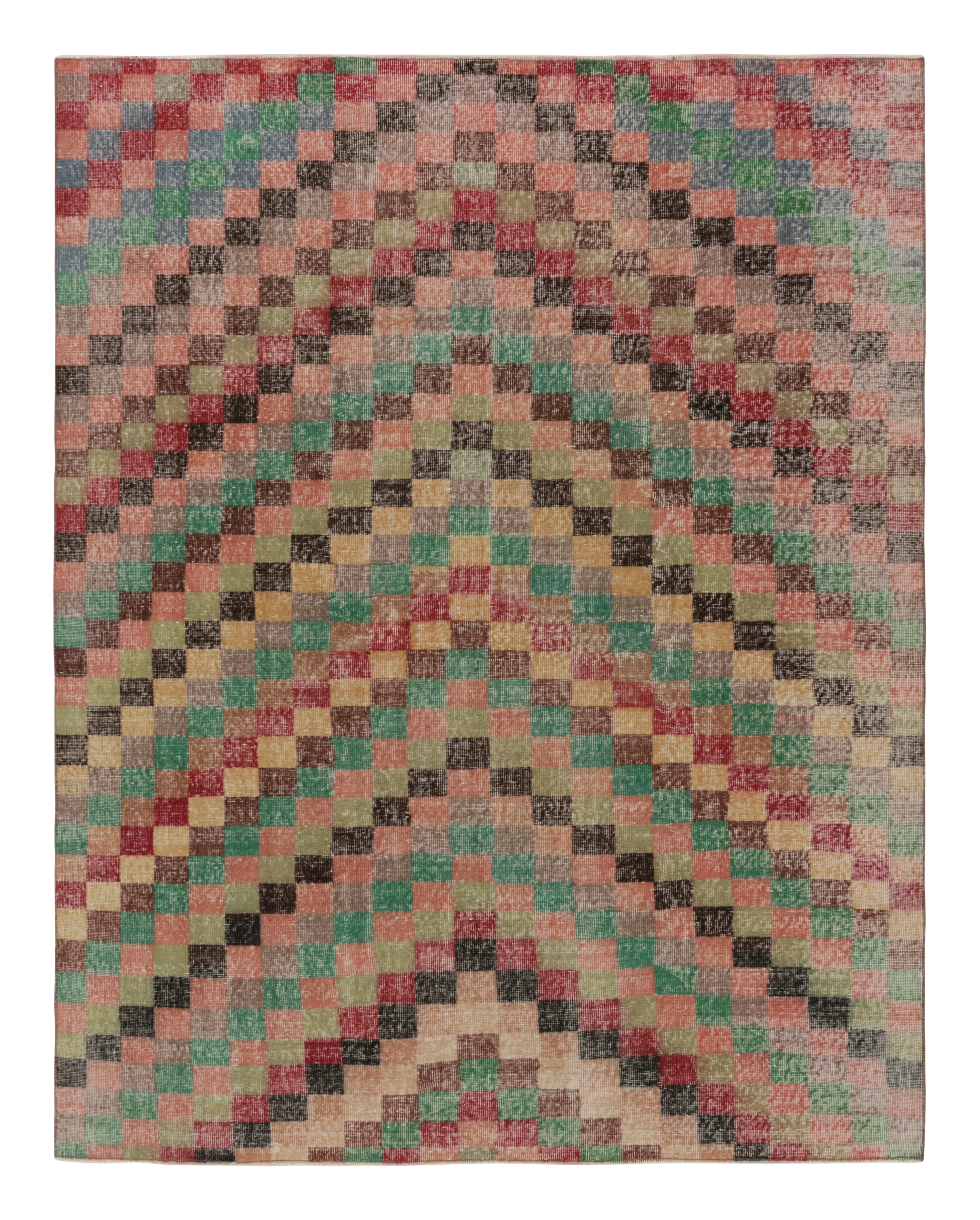 Vintage Turkish Distressed Rug