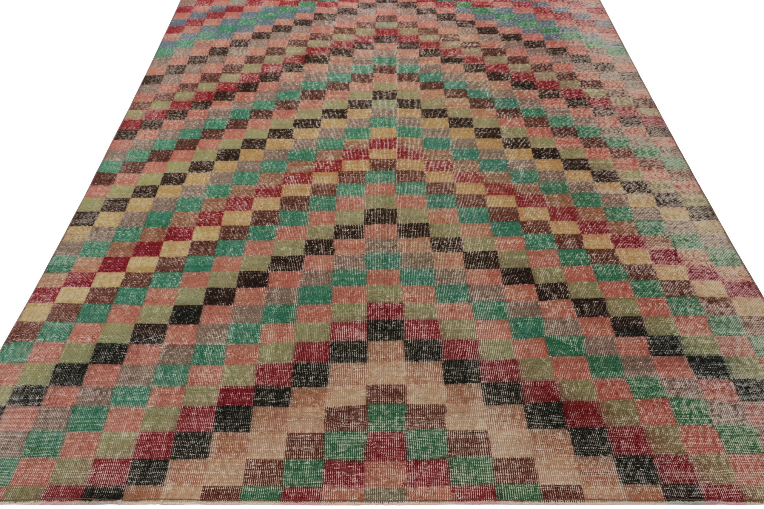 Vintage Turkish Distressed Rug