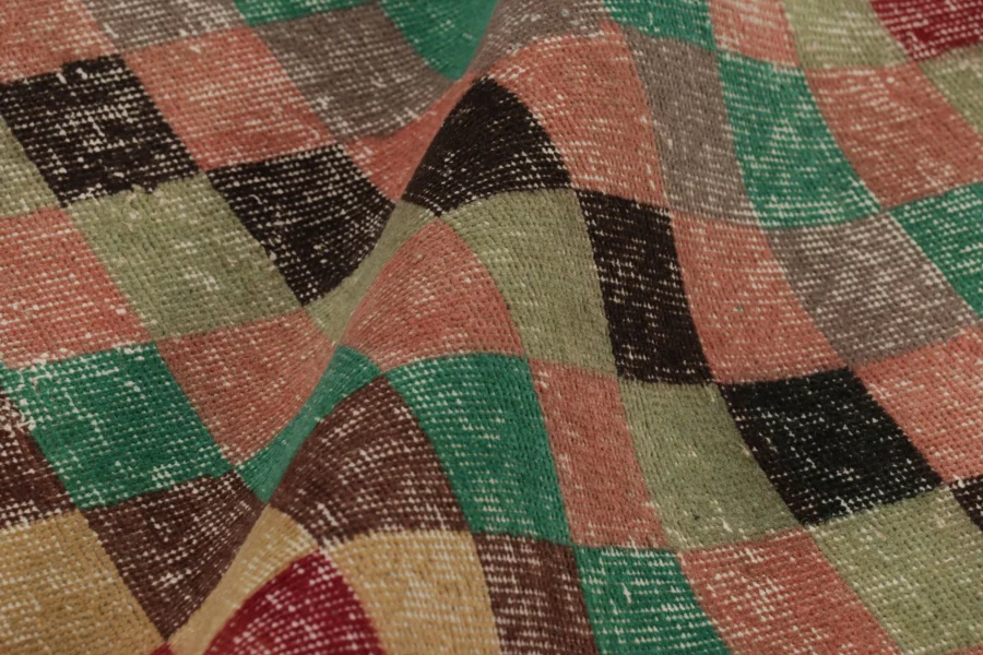 Vintage Turkish Distressed Rug