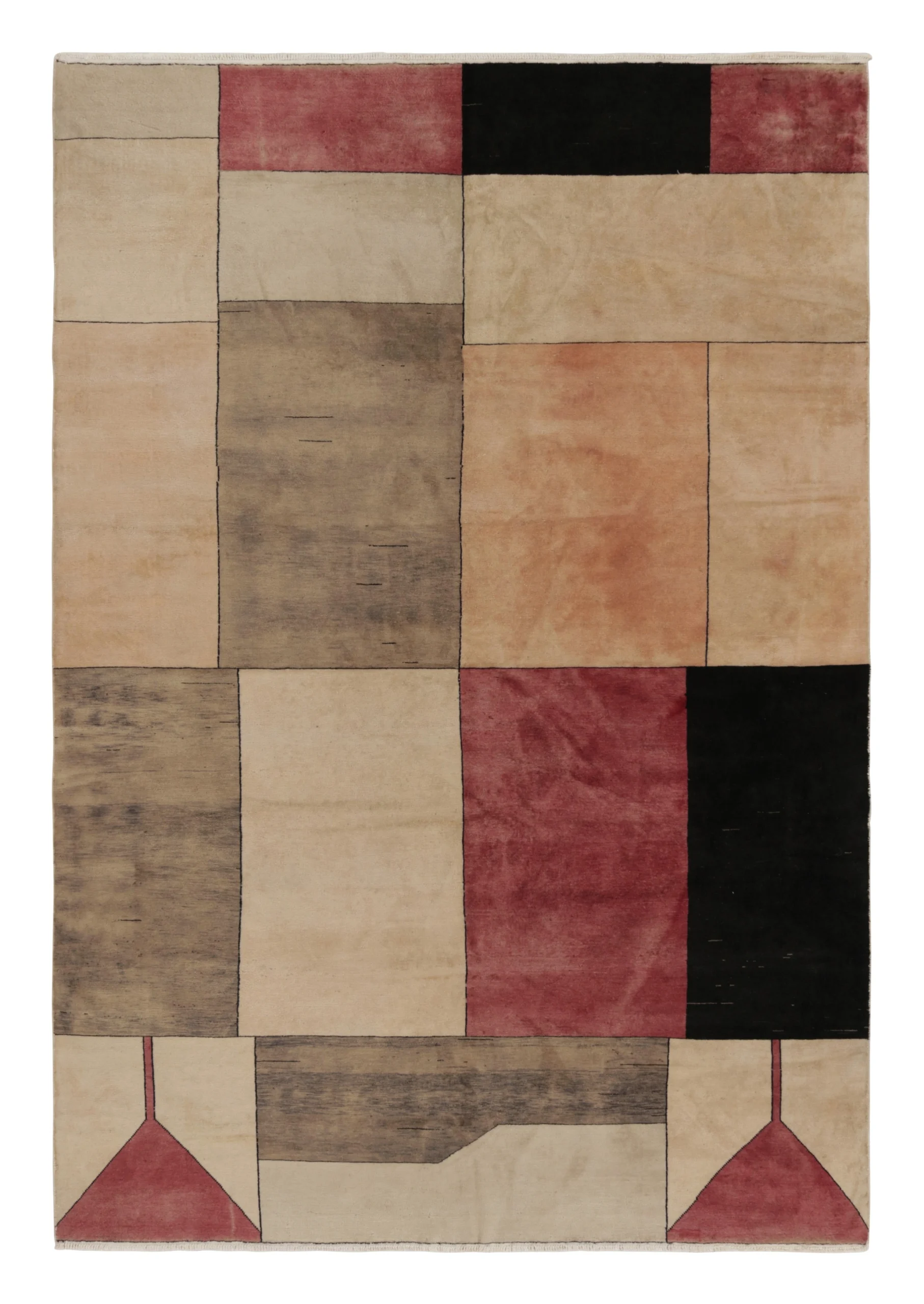 Vintage Zeki Müren Geometric Runner Rug