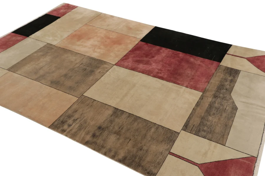Vintage Zeki Müren Geometric Runner Rug