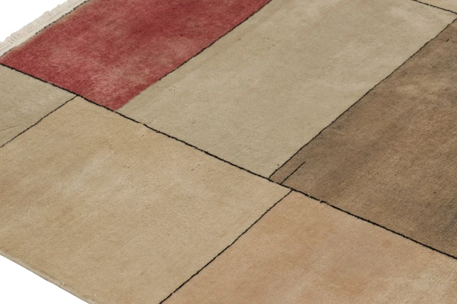 Vintage Zeki Müren Geometric Runner Rug