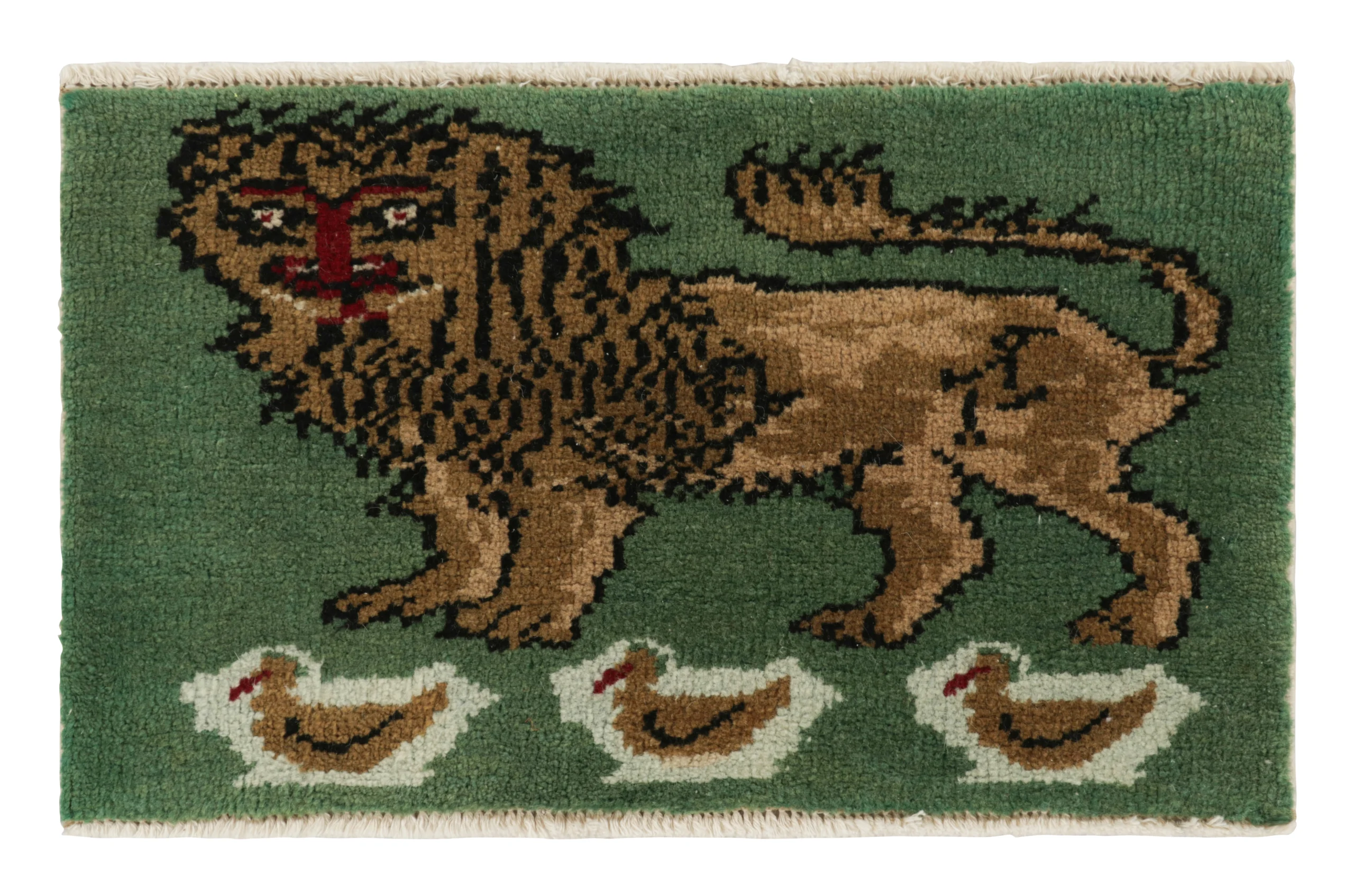Vintage Gabbeh Pictorial Rug