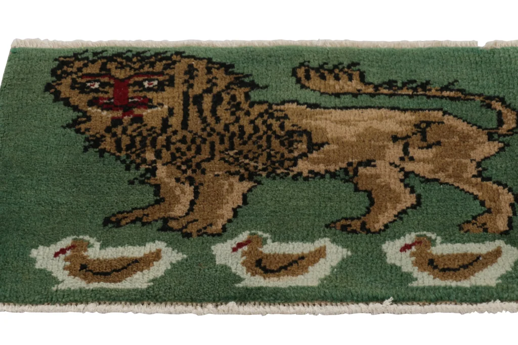 Vintage Gabbeh Pictorial Rug