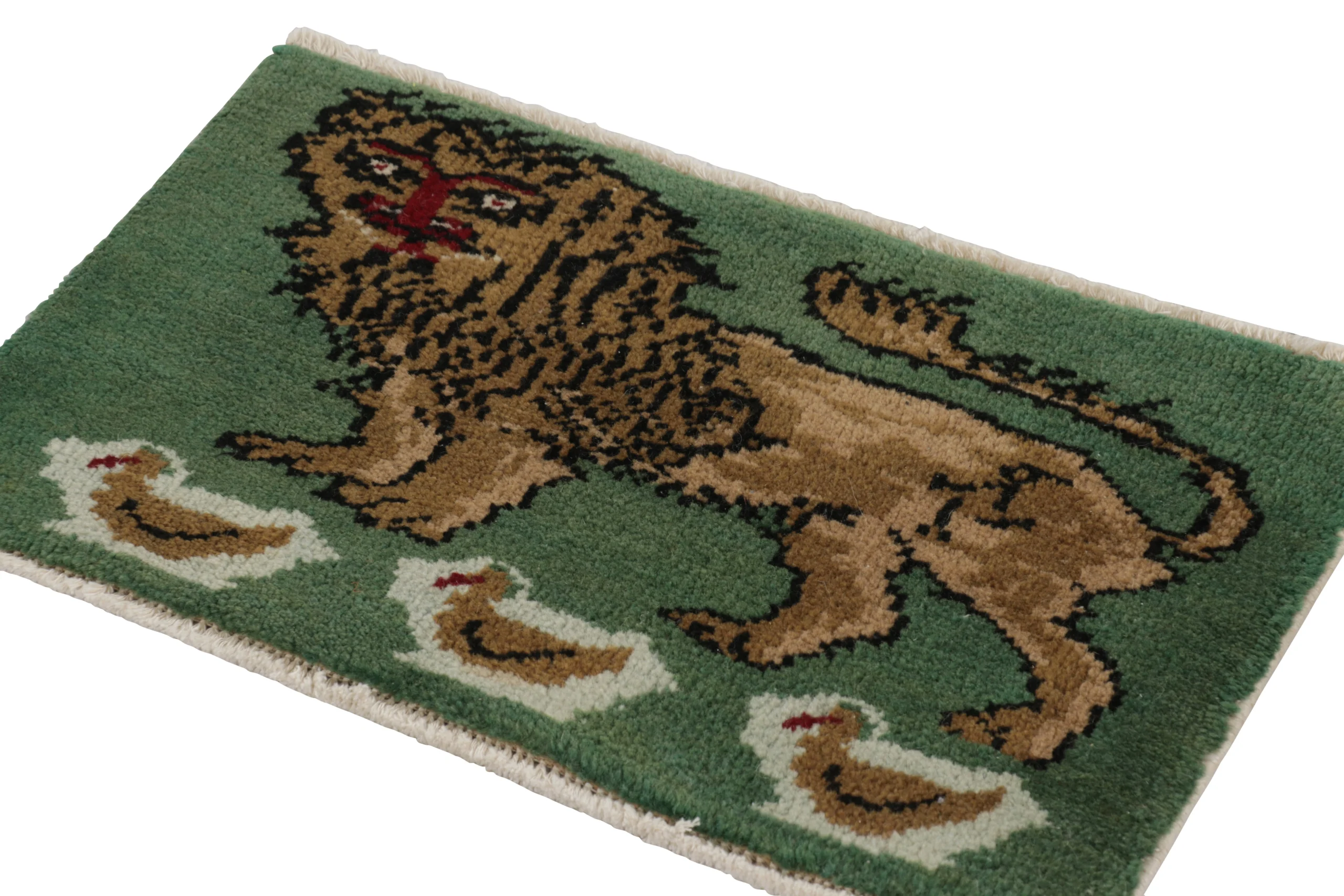 Vintage Gabbeh Pictorial Rug