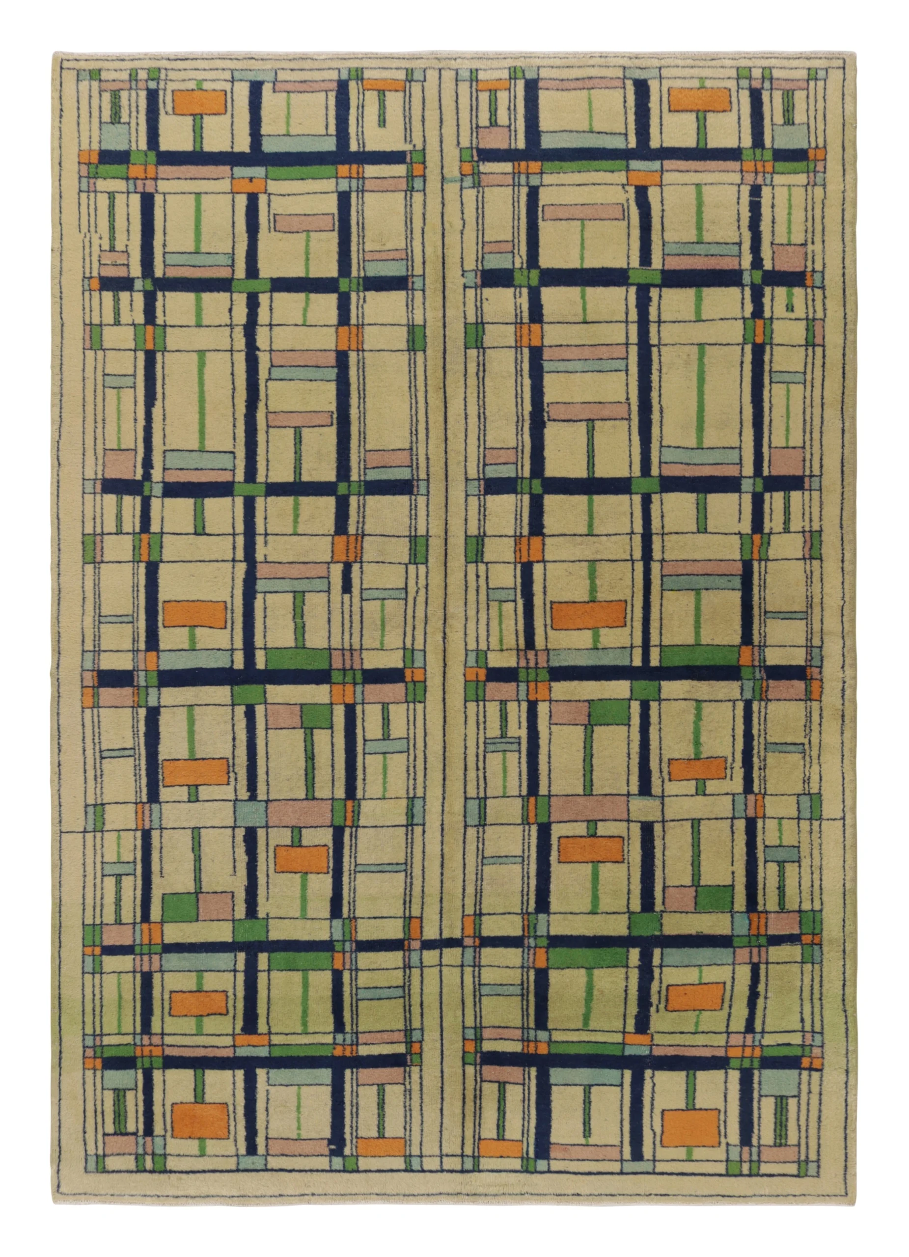 Vintage Zeki Müren Geometric Rug