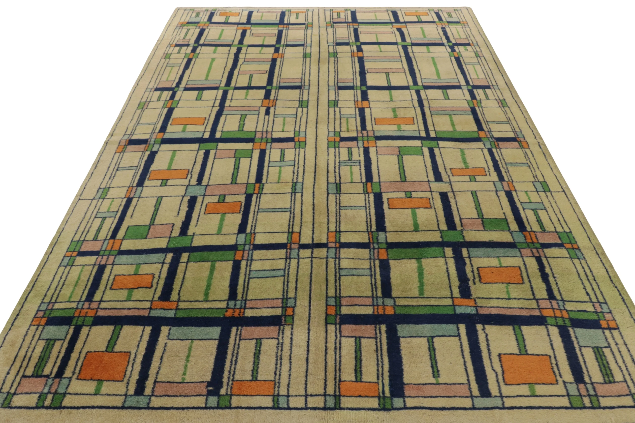 Vintage Zeki Müren Geometric Rug