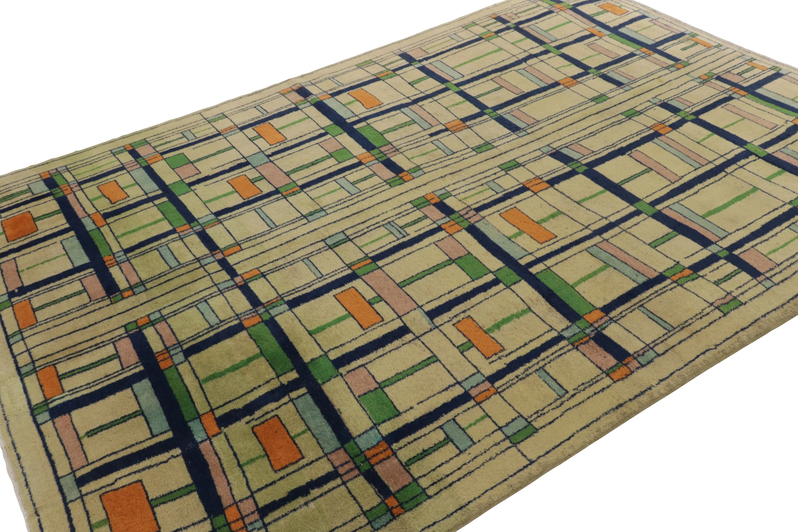Vintage Zeki Müren Geometric Rug