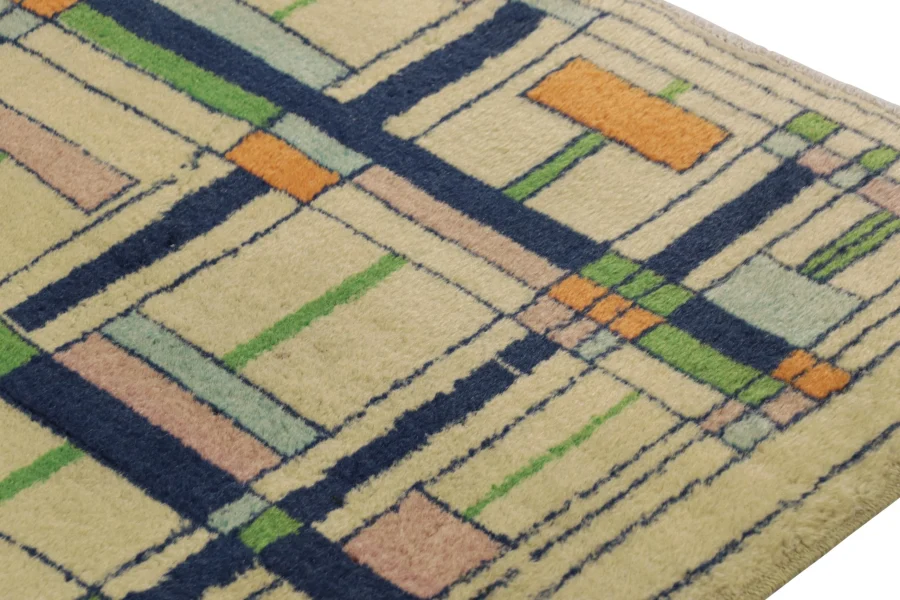 Vintage Zeki Müren Geometric Rug