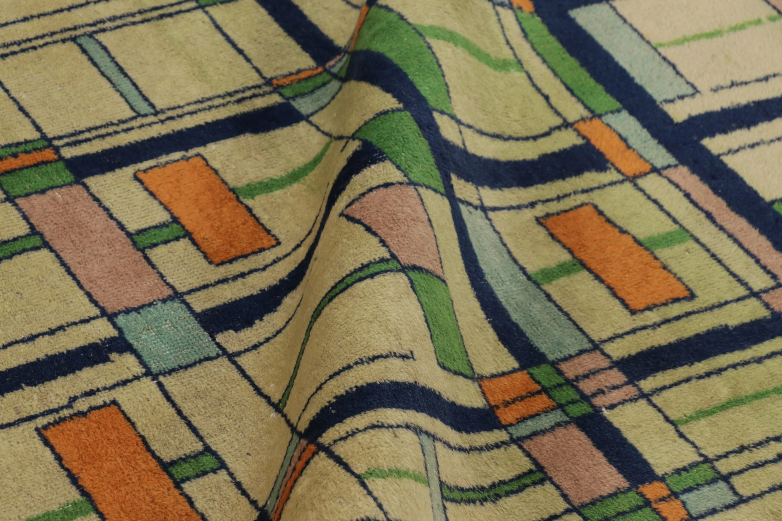 Vintage Zeki Müren Geometric Rug