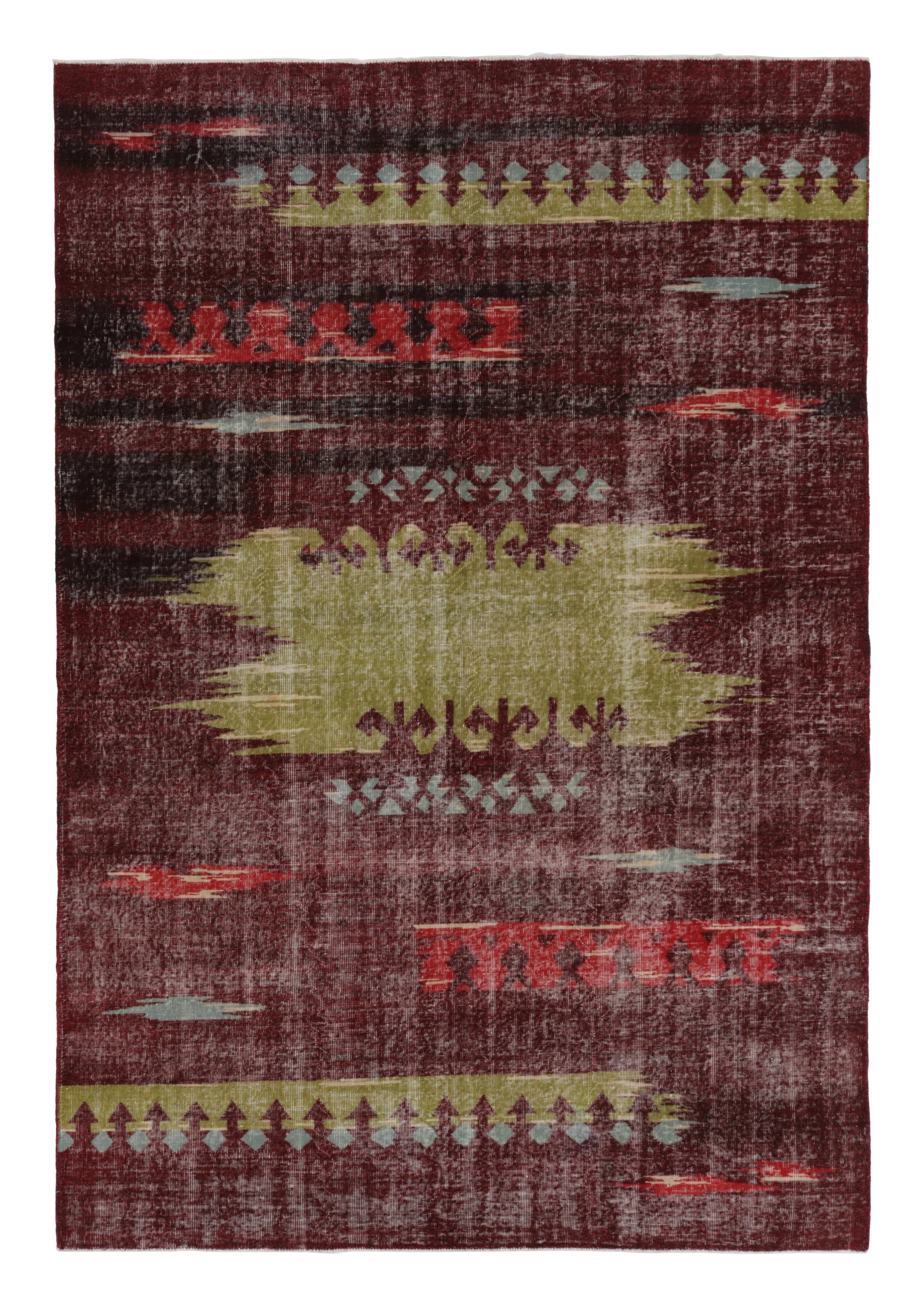 Vintage Zeki Müren Geometric Rug