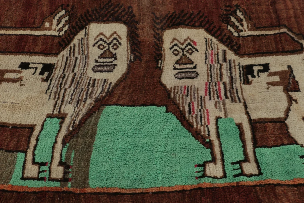 Vintage Gabbeh Pictorial Rug